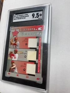 2002 Leaf Triple Threads Jersey Bench Morgan Seaver #TT-7 Reds /100 SGC 9.5 - Picture 1 of 2
