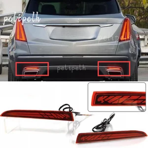 2X LED Rear Bumper Light Rear Fog Lamp Brake Signal For Cadillac XT5 2017-2023 - Picture 1 of 10