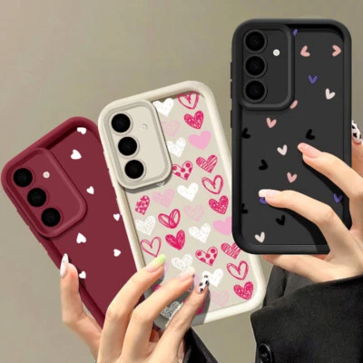 Phone Case For Samsung Galaxy A16 A15 A35 A55 A54 A05 ShockProof Heart TPU Cover
