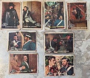 (8) LOTE DE TARJETAS COLECCIONABLES 1958 TOPPS ZORRO Walt Disney - Imagen 1 de 6