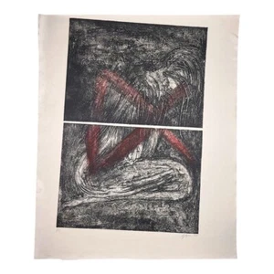 UNLESERLICHE SIGNATUR. Gravur. Kolographie. Zeitgenössische Kunst. - Bild 1 von 6