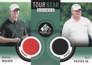 2014 SP Game Used Tour Gear Dual Golf Card #TG2WP Jimmy Walker Ted Potter Jr. C