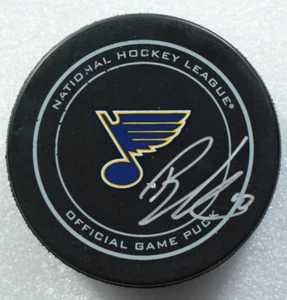 St. Louis Blues Brayden Schenn firmato autografo gioco Puck NHL Beckett certificato di autenticità - Foto 1 di 4