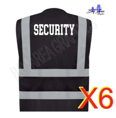 Chaleco de seguridad negro - Alta visibilidad con tiras reflectantes y bolsillos 6x Foto 1 de 4