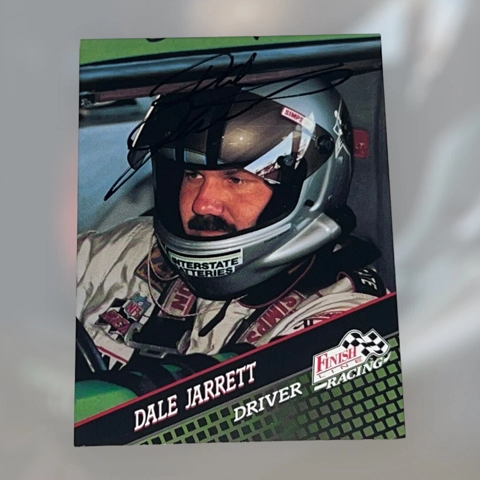 Dale Jarrett 1994 FINISH LINE RACING JGR #18 VINTAGE autographed NASCAR card - Image 1 of 1
