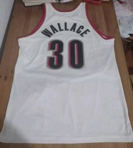 Y2K Rasheed Wallace Authentic Nike Portland Trail Blazers Home Jersey Size 48 - Picture 1 of 8