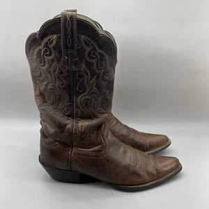 Ariat Heritage Western Embroidered Boots Women Size 7 Brown Leather Cowgirl Shoe - Picture 1 of 9