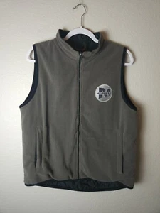 Merrell Reversible Quilted Fleece Sleeveless Vest Men's Size Large Black & Gray - Picture 1 of 16