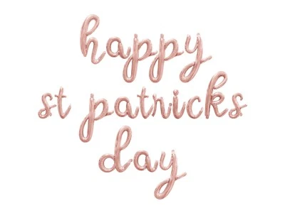 Banner balão carta cursiva HAPPY ST PATRICKS DAY - Decoração do dia de São Patrício - Imagem 1 de 4