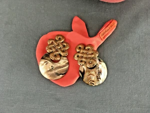 Pendientes vintage con clip de nudo celta y abulón Stephen Dweck - Imagen 1 de 7