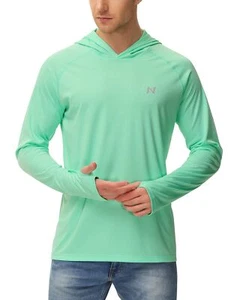 Sun Shirt UPF 50+ Men's Fishing Long Sleeve UV Protection Hoodie Hiking Rash ... - Picture 1 of 7