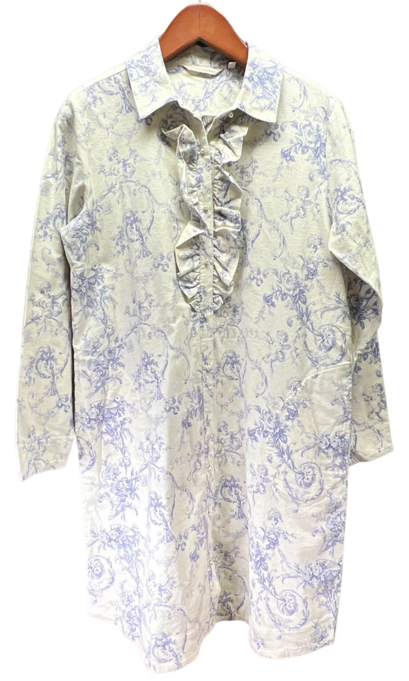 Vestido de Franela 100 % Algodón Suave Surroundings Hasta la Rodilla Manga Larga Mediano Foto 1 de 4