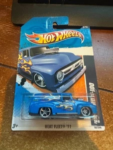 Ford F-100 #93 2011 Hot Wheels Heat Fleet '56 azul - Imagen 1 de 1