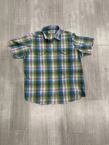 Wrancher Wrangler Pearl Snap Button Up Damen Kurzarm Shirt Größe S - Bild 1 von 5