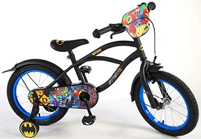 .Batman Kinderfahrrad Jungen 16 Zoll mit Vorradbremse am Lenker und Rcktrittbrem - Bild 1 von 4