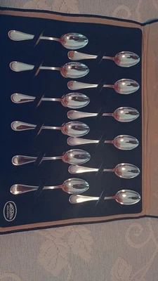 Set 12 cucchiaini in argento 800, 142 gr. - Immagine 1 di 4