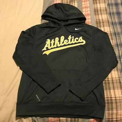 Moletom com capuz Nike Oakland Athletics A’s Therma-Fit masculino verde médio MLB - Imagem 1 de 4