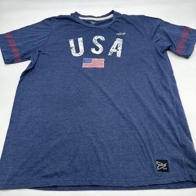 Camiseta Mitre Elite EE. UU. Hombre XL Azul Estampado Gráfico Logo ..#30697 Foto 1 de 4