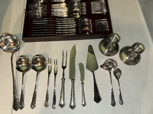 Vintage WMF PATENT 90 deutsch versilbert SVC für 8 mit Hostess Set & Kerzenständer - Bild 1 von 20