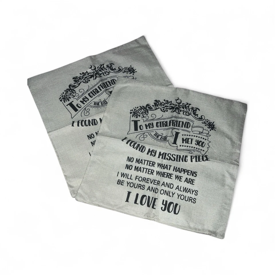 Fundas de almohada blanco y negro a mi novia Foto 1 de 1