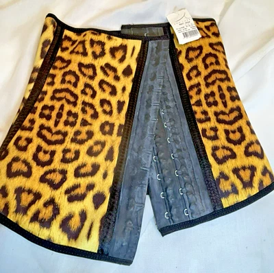 Prendas moldeadoras de cintura para mujer Ann Cherry, entrenador, corsé talla 32 pequeña Látex leopardo Foto 1 de 4
