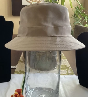 Vintage Burberrys Womens Tan Khaki Bucket Hat Nova Check  Size S- New - Image 1 of 4