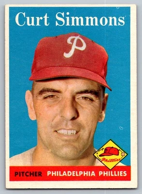 1958 Topps #404 Curt Simmons Philadelphia Phillies Foto 1 de 3