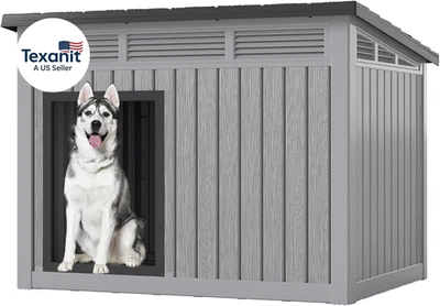 Casa para perros grande para interiores y exteriores - techo resistente a la intemperie y extraíble, se adapta a pequeño Foto 1 de 4