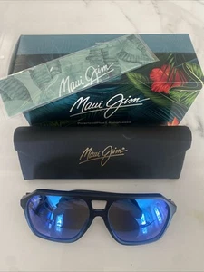 NEU Maui Jim Wedges polarisierte Sonnenbrille blau verblassen Hawaii Glas Gläser B880-03 😎 - Bild 1 von 4