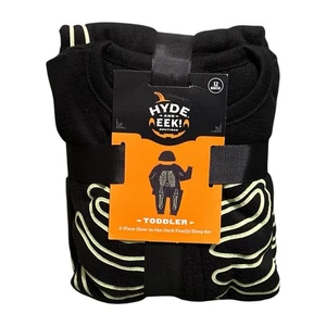 Hyde & EEK! Baby Glow-in-the-Dark Skeleton Pajamas 2-Piece Sleep Play 12 Months - Picture 1 of 5