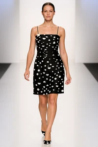 new RRP $220 JS COLLECTIONS POLKA DOT SHUTTER DRESS 8 10 - Picture 1 of 4