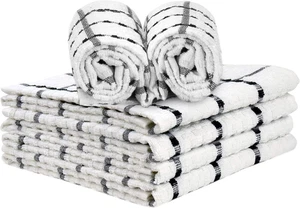 Juego de toallas de cocina 100 % algodón tejido dobby rizo, 15" X 25", paquete de 6 suaves a - Imagen 1 de 9