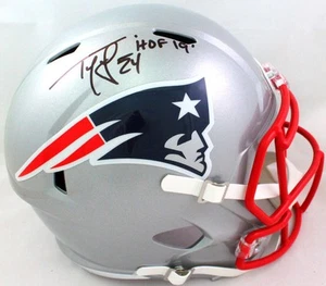 Ty Law Autographed New England Patriots F/S Speed Helmet w/ HOF- Beckett W*Black - Picture 1 of 5