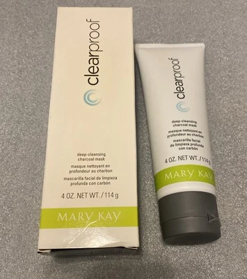 New In Box Mary Kay Clear Proof Deep Cleansing Charcoal Mask 4 oz Full Size - Image 1 of 2
