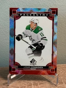 2024-25 Upper Deck SP Authentic Pageantry Red 1:10 Logan Stankoven #P-81 Stars - Picture 1 of 2