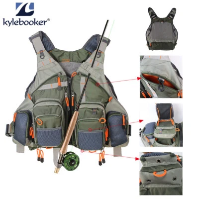 Fly Fishing Vest Pack For Men Adjustable Size Breathable Mutil-Pocket Vest - Image 1 of 4