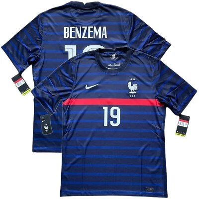 Camiseta local Francia 2020/21 #19 Benzema grande Nike fútbol Euro 'Coco Karim' kit Foto 1 de 4