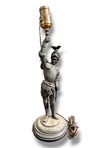 SPELTER FIGURE OF RENAISSANCE SOLDIER Lamp - Picture 1 of 12