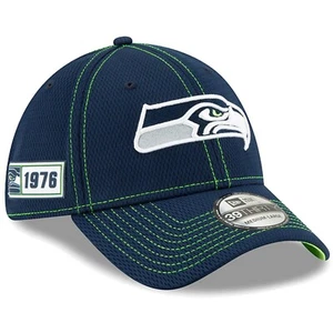 Sombrero flexible Seattle Seahawks New Era Sideline Road 39THIRTY - azul marino - Imagen 1 de 4