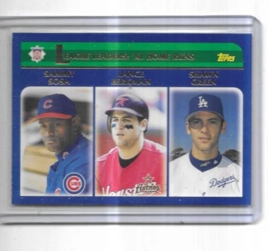 2003 Topps #345 League Leaders NL Home Runs - Image 1 of 2