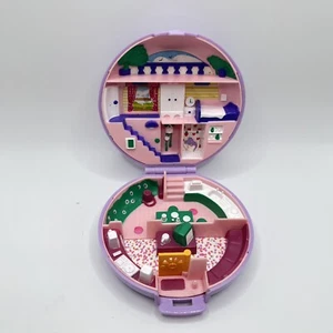 Purple Polly Pocket Bluebird Vintage 1989 Polly’s Flat Compact NO DOLL + DAMAGE - Picture 1 of 9