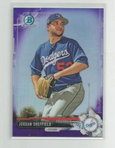 2017 Bowman Draft Chrome JORDAN SHEFFIELD Purple Refractor 147/250 - Picture 1 of 1