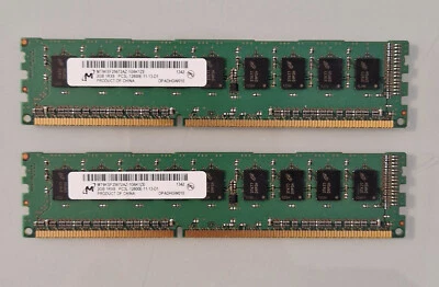 Micron 4GB DDR3 1600MHz UDIMM ECC 1RX8 CL11 1.35V RAM Server Memory Modules - Image 1 of 4