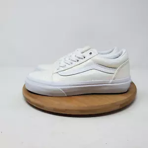 Vans Old Skool Shoes Kids 1 White Iridescent Glitter Lace Up Girls Boys Sneaker - Picture 1 of 15