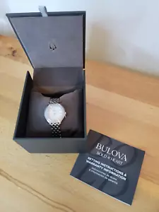 Bulova Damen Kristall Akzent Quarz Silber Edelstahl Uhr - 96L312 - Bild 1 von 3