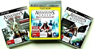 Assassin's Creed 3 Playstation PS3- Black Flag,Brotherhood Lot 3x Manuals - Image 1 of 4