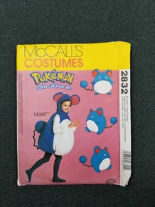 McCall's Pattern #2832 ~ Pokemon Marill Costume Jumpsuit ~ Child 3-8 ~ FF/UC - Picture 1 of 2