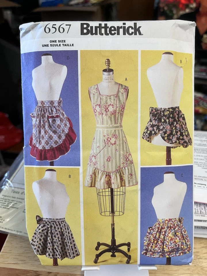 ButterRick #6567, Sewing Pattern For Various Aprons with a vintage style ￼ - Image 1 of 1