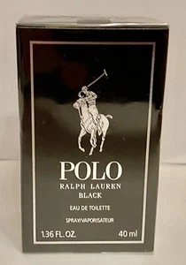 Ralph Lauren Polo Black Eau de Toilette for Men 1.36 oz/ 40 ml Sealed - Picture 1 of 2
