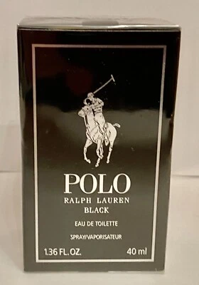 Ralph Lauren Polo Black Eau de Toilette  for Men 1.36 oz/ 40 ml  Sealed - image 1 of 2
